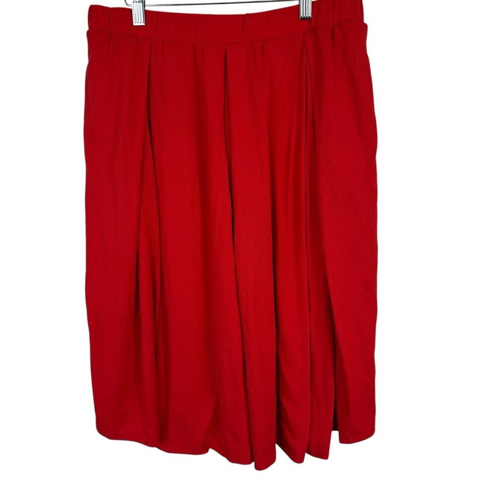 LuLaRoe Red A-Line Midi Skirt for Cocktail Events